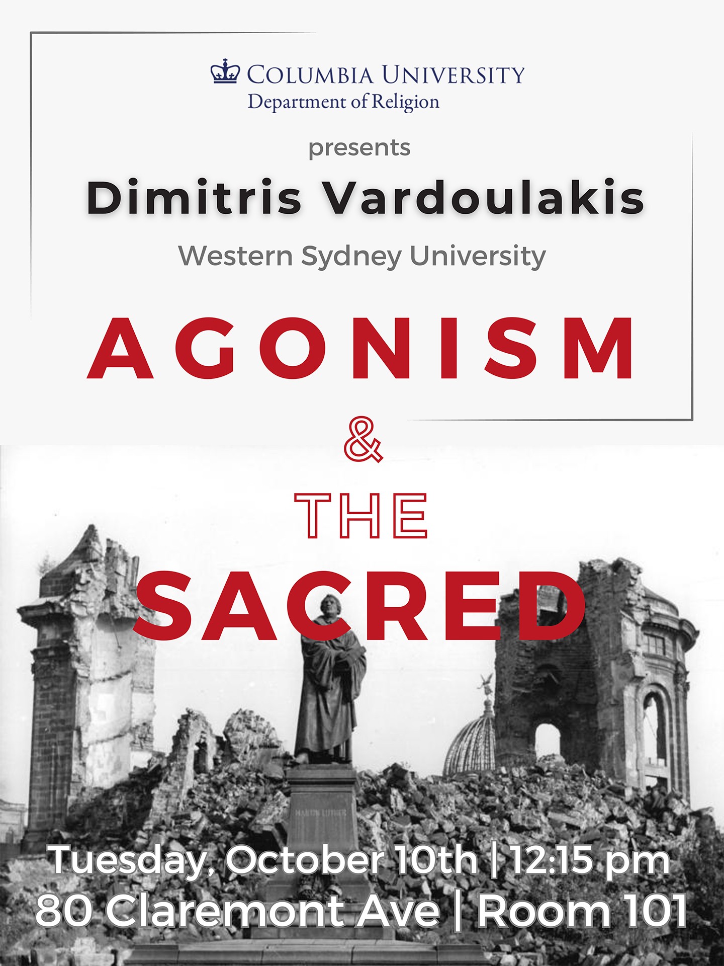 Agonism and the Sacred