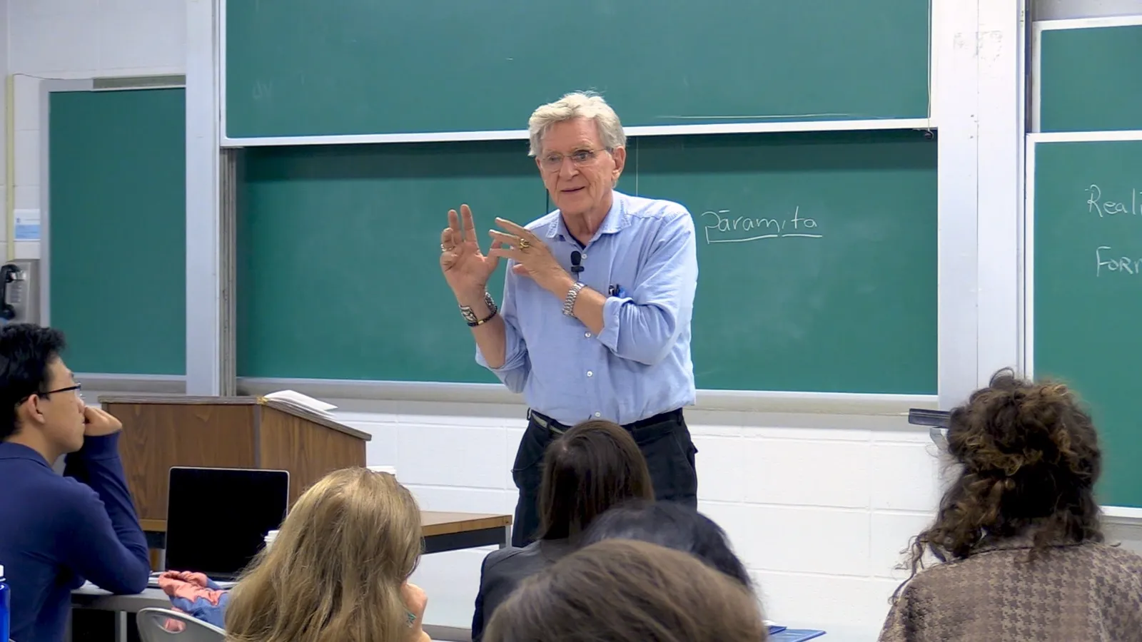 Professor Robert A. F. Thurman Teaching, Credit Tom Griffin, 2017
