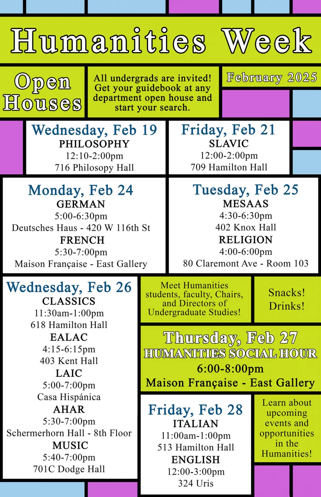 Humanities Week: Undergraduate Open House