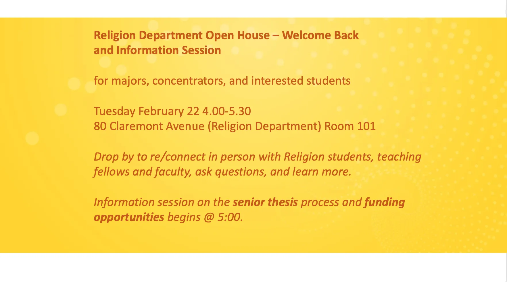 UG Open House Flyer