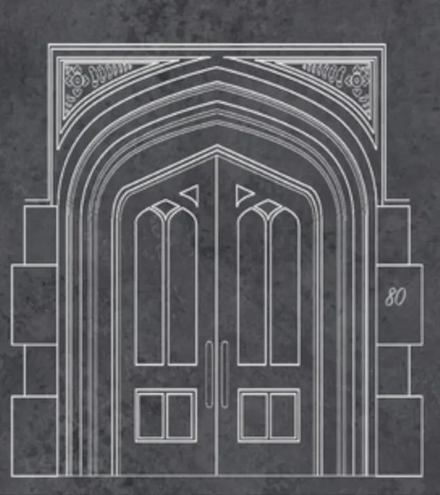 80 Claremont Door Outline